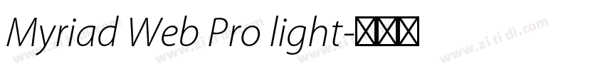 Myriad Web Pro light字体转换
